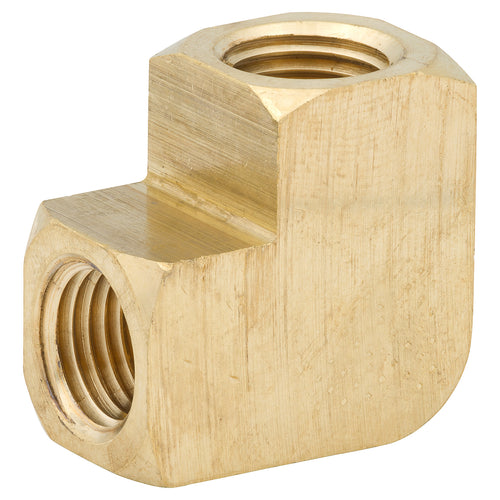 Street Elbow, Brass, 1/4 NPTF, 1/4 NPTF, Bag of 1
