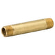 2" (1/8" NPTM) Long Nipple, Brass, Bag of 1