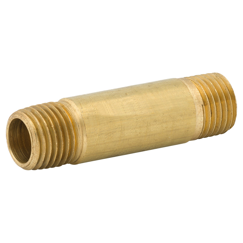 (1/4" NPTM) 2" Nipple, Brass, Bag of 1
