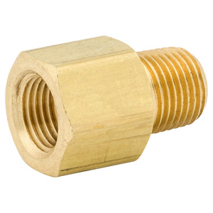 Adapter, Brass, 1/8 NPTM, 1/8 NPTF, Bag of 1
