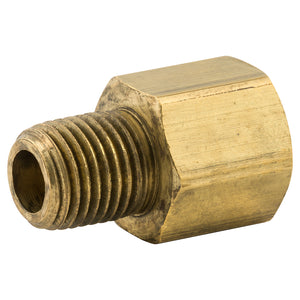 Adapter, Brass, 1/4 NPTM, 1/4 NPTF, Bag of 1
