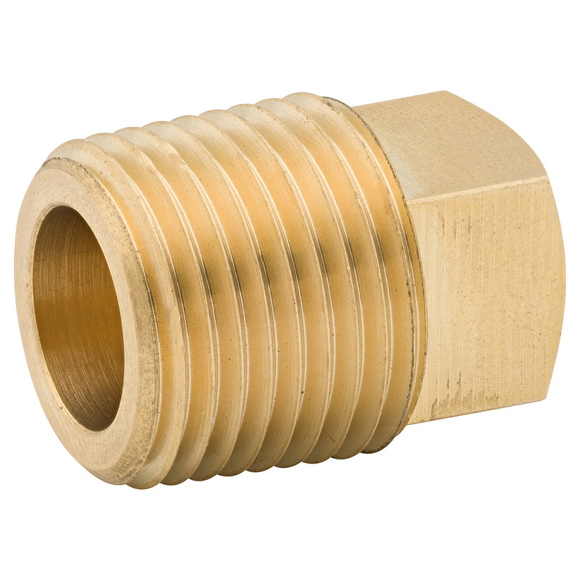 1/2" NPTM Brass Square Head Plug - Bag of 1
