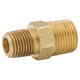 Hex Nipple, Brass, 3/8 NPTM, 1/4 NPTM, Bag of 1