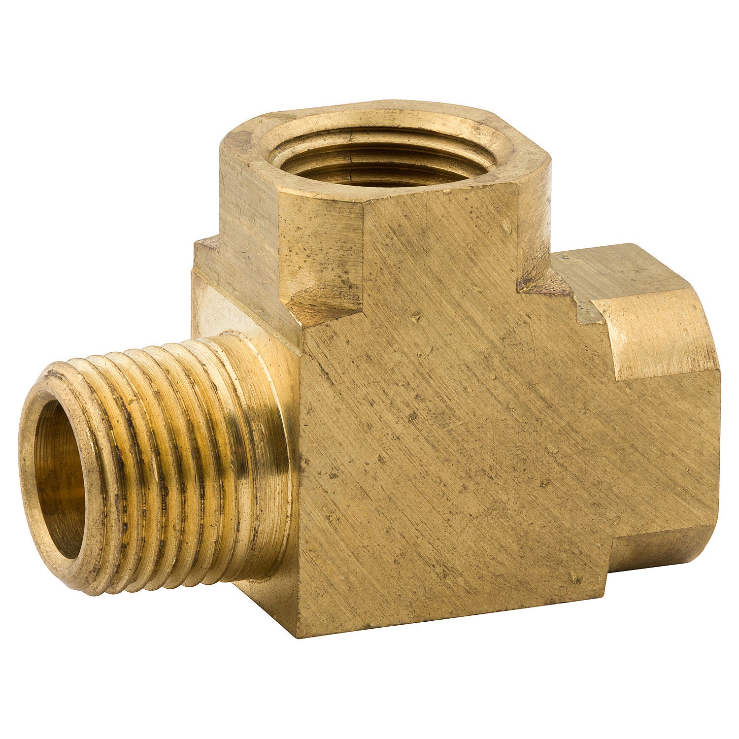 thumbnail image 2 of 4-Pack 3/8" NPT Brass Street Tee With 1/8" NPT Gauge Port – Newmatics 2 of 3