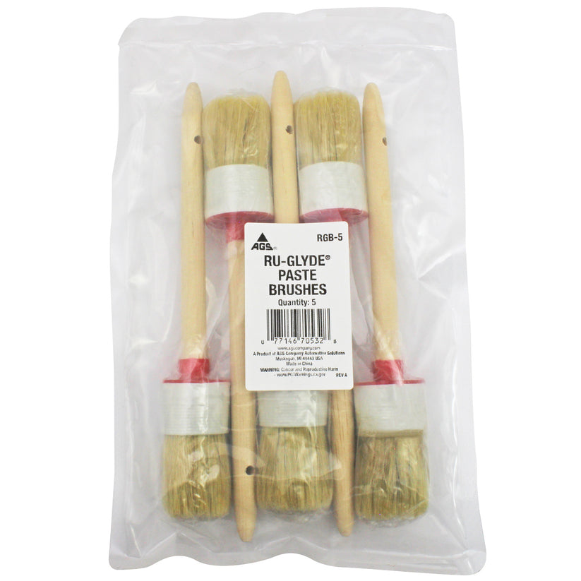 Brushes, 5 Pack Ru-Glyde Paste