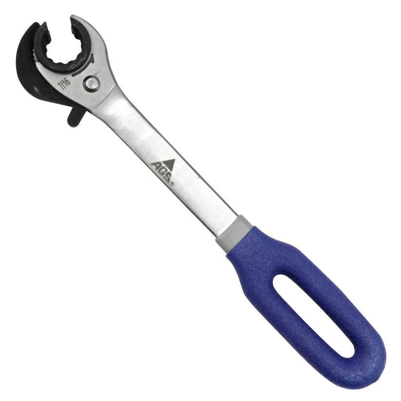 Ratcheting Line Wrench, 7/16"