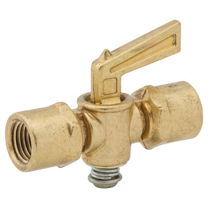 1/4" NPTM Female Brass Double Shutoff Drain Cock, Bag of 1