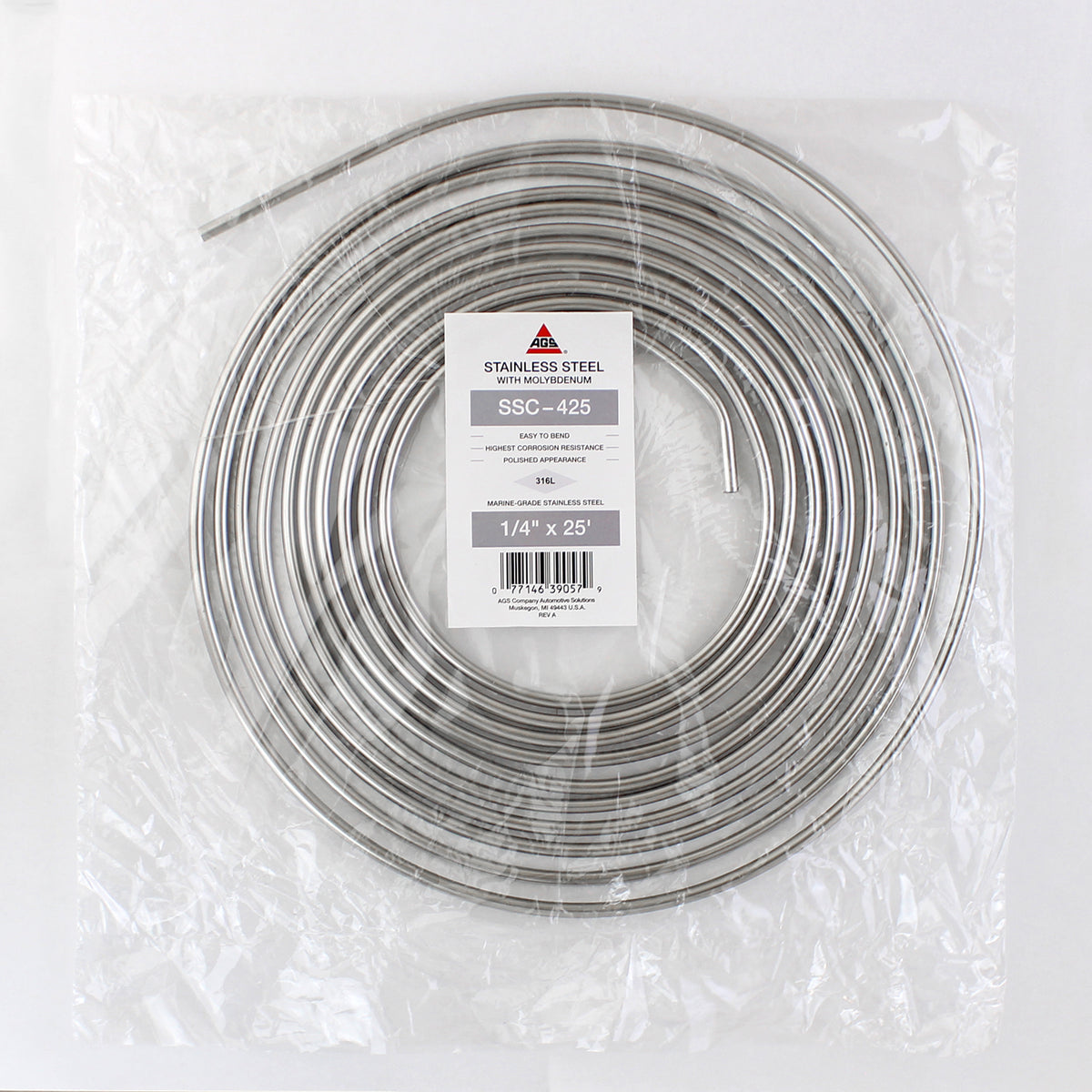 1/4" x 25' Stainless Steel Coil