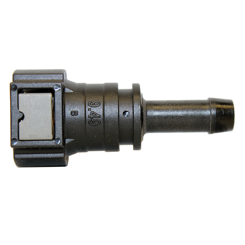 Transmission Line Quick Connector - 3/8" Straight Push Quick Connect to Rubber