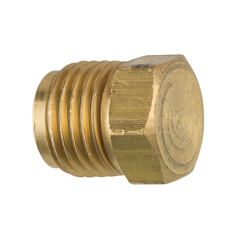 Brass Plug, 5/16" Tube (1/2-20 Inverted)