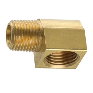 Brass Elbow, Female (7/16-24 Inverted), Male (1/8-27 NPT)