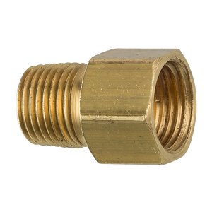 Brass Connector, Female (7/16-24 Inverted), Male (1/8-27 NPT)