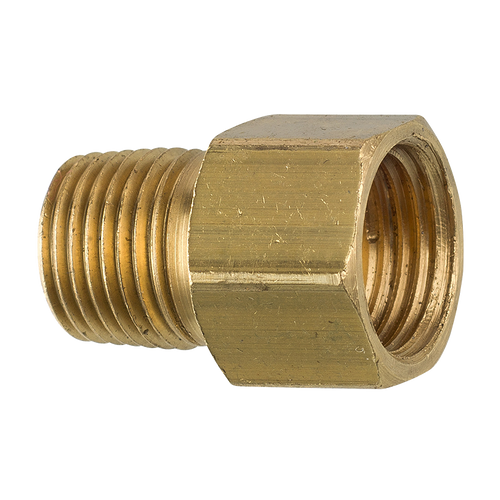 Brass Connector, Female (7/16-24 Inverted), Male (1/8-27 NPT)