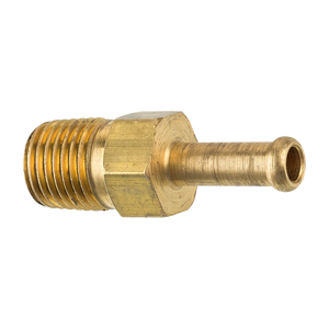 Brass Rigid Male Hose Clamp, 1/4" Hose, Male (1/4-18 NPT)