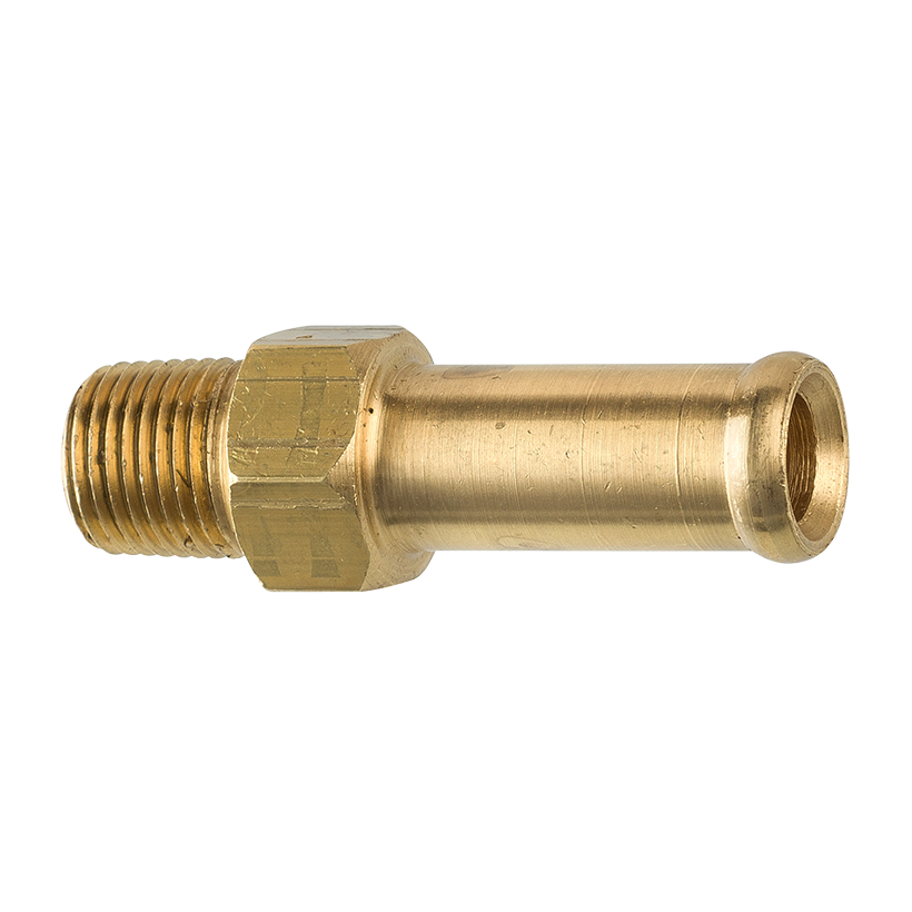 Brass Rigid Male Hose Clamp, 3/8" Hose, Male (1/8-27 NPT)