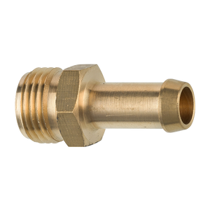 Brass Fuel Connector, 3/8 Hose, Male (5/8-18 Inverted)