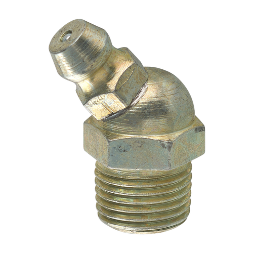 Steel 45 Degree Grease Elbow, 1-3/64 Length, Male (1/8-27 NPT)
