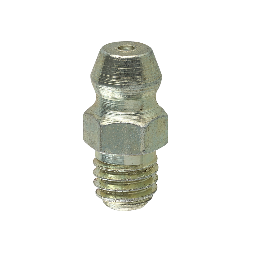 Steel Straight Grease Fitting 12.8mm Length 6x1.0mm