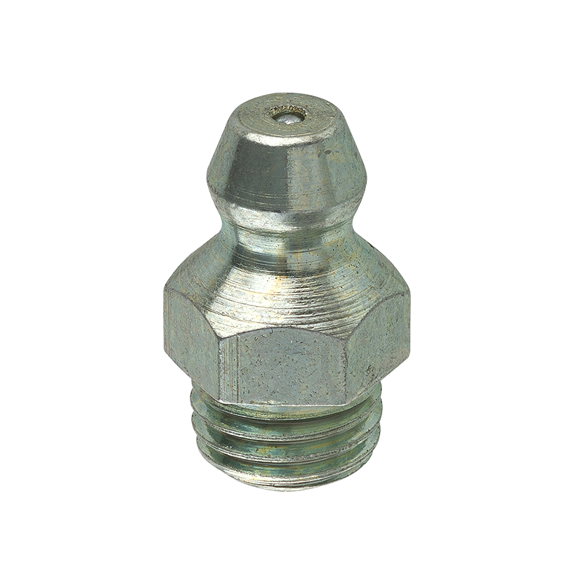 Steel Straight Grease Fitting 16.3mm Length 8x1.0mm