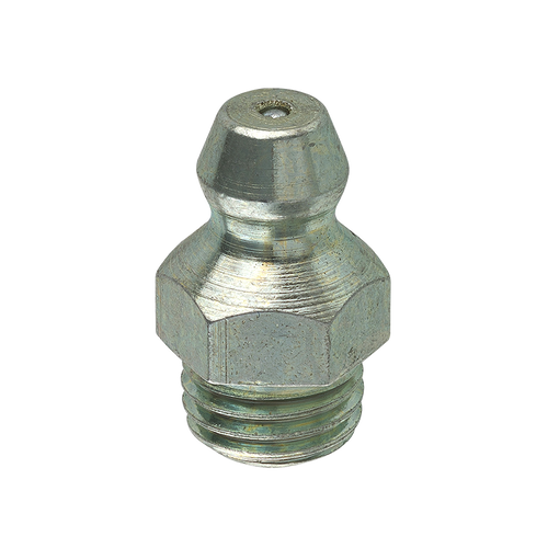 Steel Straight Grease Fitting, 16.3mm Length, Male (8x1.0mm)