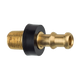 Brass Push-On Hose Fitting, 1/4 Hose, Male (1/8-27 NPT)