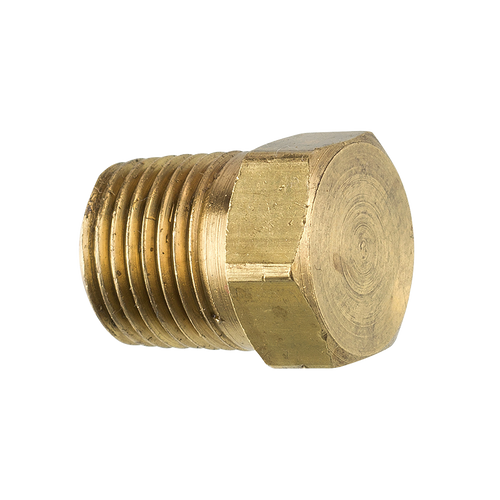 Brass Hex Plug, Male (1/8-27 NPT)