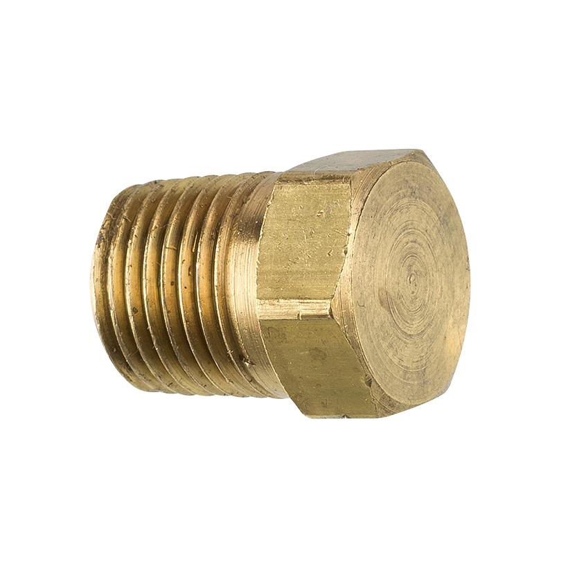 Brass Hex Plug, Male (1/8-27 NPT)