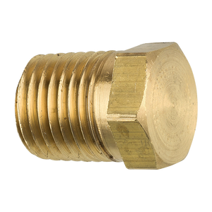 Brass Hex Plug, Male (1/4-18 NPT)