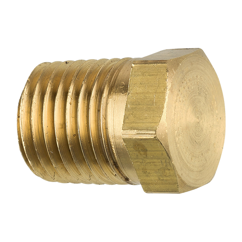 Brass Hex Plug, Male (1/4-18 NPT)