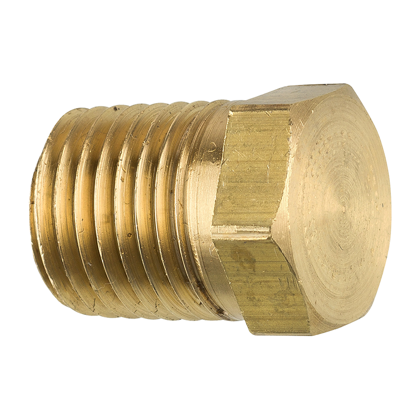 Brass Hex Plug, Male (1/4-18 NPT)