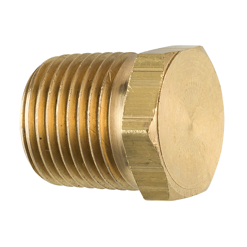 Brass Hex Plug, Male (1/2-14 NPT) | AGS