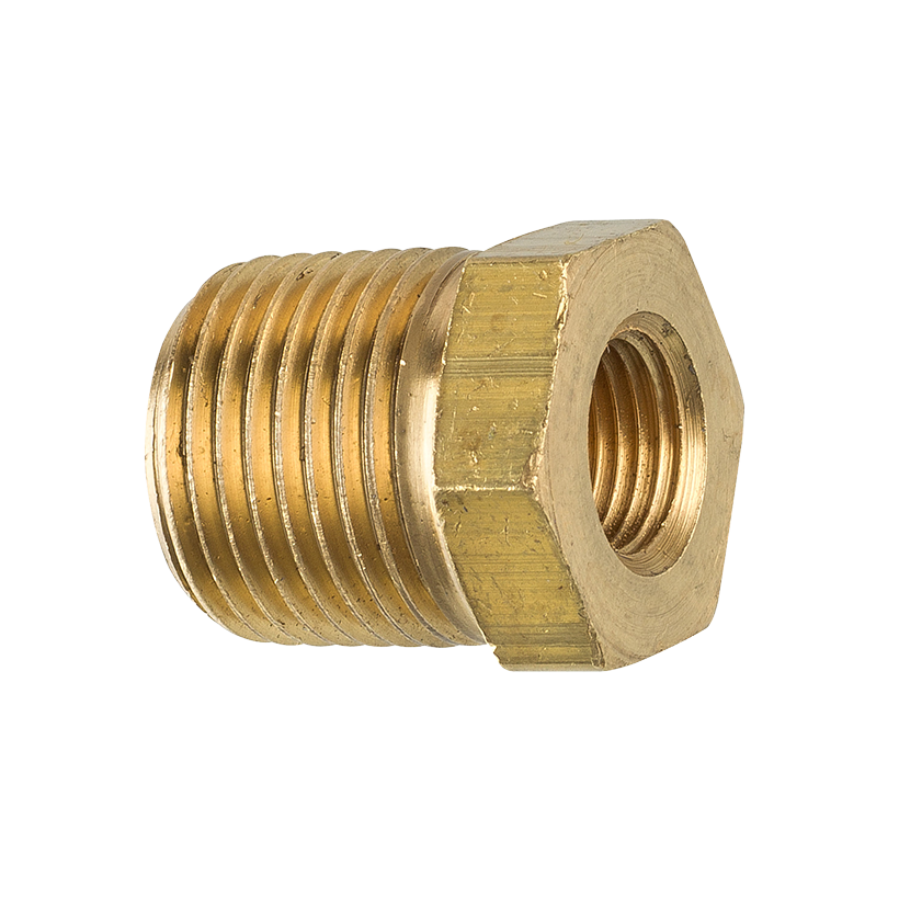 Brass Bushing, Male (3/8-18 NPT), Female (1/8-27 NPT)