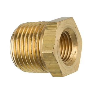 Brass Bushing, Male (1/2-14 NPT), Female (1/4-18 NPT)