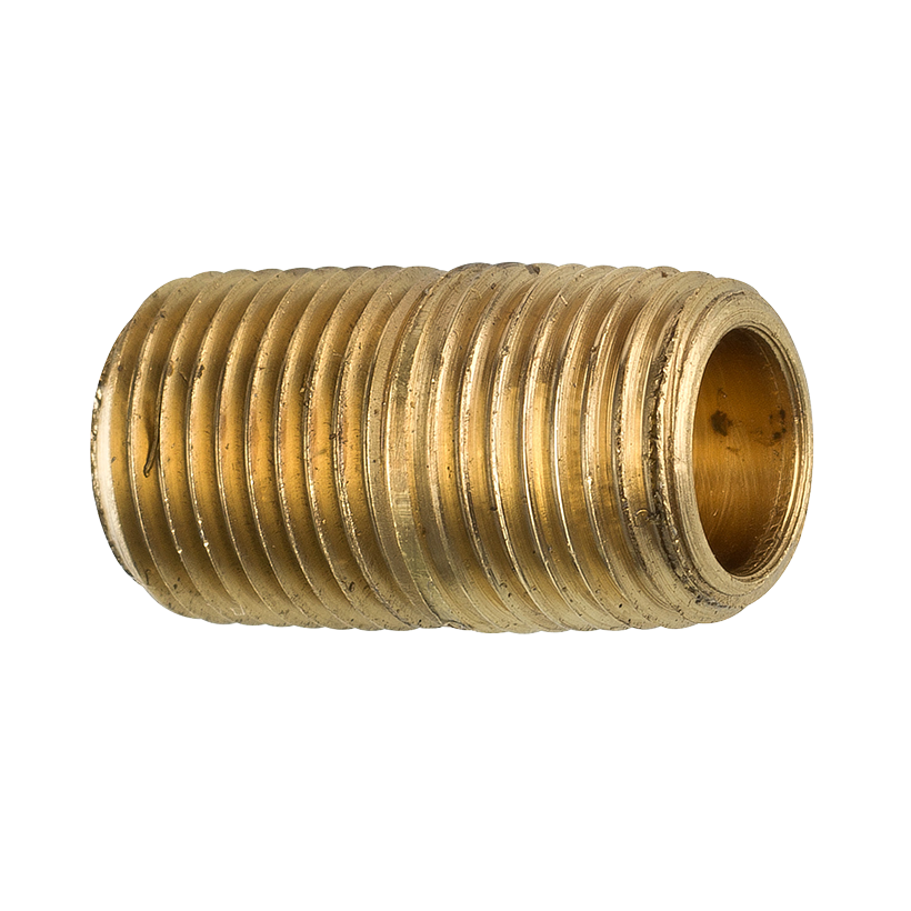 Brass Close Nipple, 3/4" Length, Male (1/8-27 NPT)