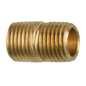 Brass Close Nipple, 7/8 Length, Male (1/4-18 NPT)