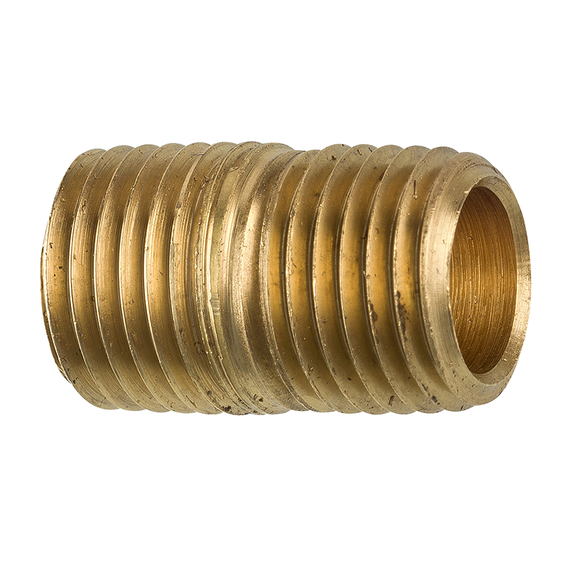 Brass Close Nipple, 7/8 Length, Male (1/4-18 NPT)