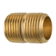 Brass Close Nipple, 1-1/8 Length, Male (1/2-14 NPT)
