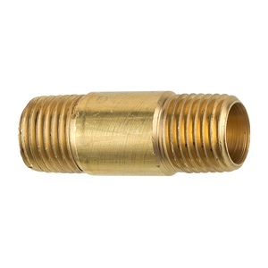 Brass Long Nipple, 1-1/2 Length, Male (1/4-18 NPT)