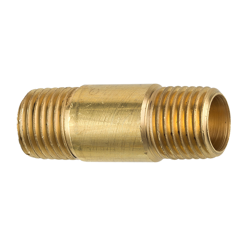 Brass Long Nipple, 1-1/2 Length, Male (1/4-18 NPT)