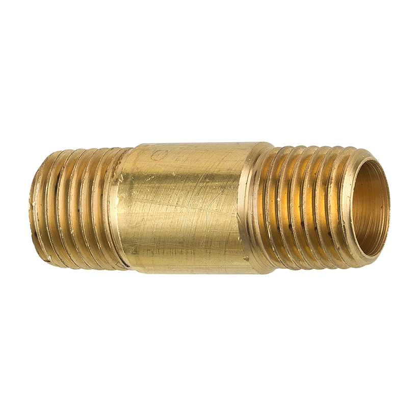 Brass Long Nipple, 1-1/2 Length, Male (1/4-18 NPT)