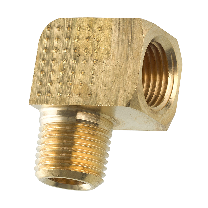 Brass Street Elbow, Male (1/8-27 NPT), Female (1/8-27 NPT)