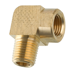 Brass Street Elbow, Male (1/4-18 NPT), Female (1/4-18 NPT)