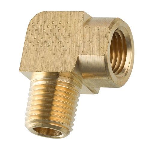 Brass Street Elbow, Male (1/4-18 NPT), Female (1/4-18 NPT)