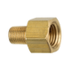 Brass Adapter, Male (1/8-27 NPT), Female (1/4-18 NPT)