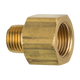 Brass Adapter, Male (1/4-18 NPT), Female (3/8-18 NPT)
