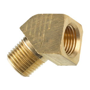 Brass 45 Degree Street Elbow, Male (1/8-27 NPT), Female (1/8-27 NPT)