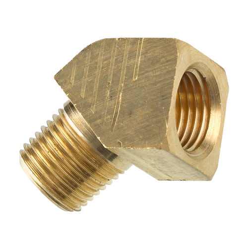 Brass 45 Degree Street Elbow, Male (1/8-27 NPT), Female (1/8-27 NPT)