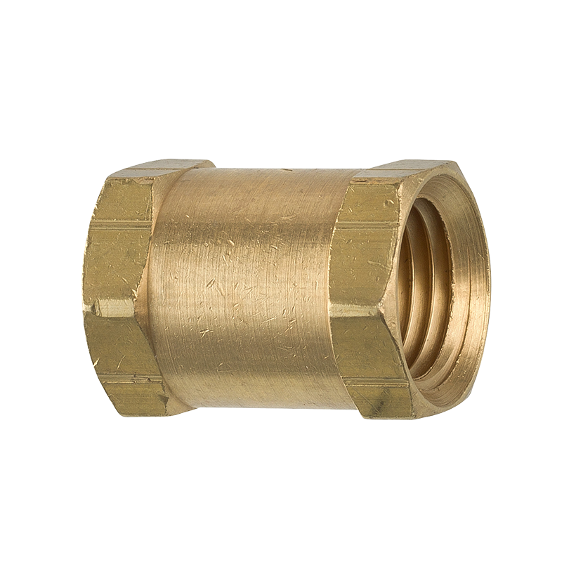 Brass Coupling, Female (1/4-18 NPT)